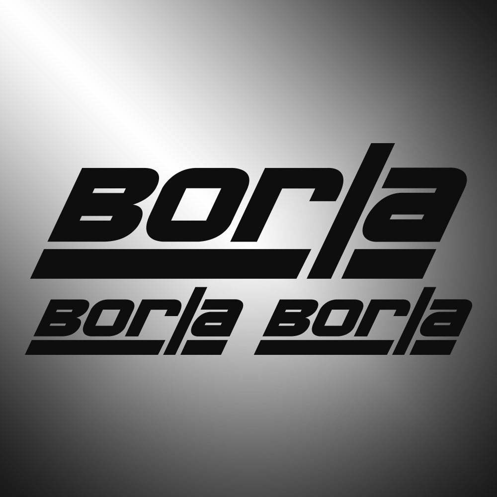 Borla 3X Sticker Decals (not printed) dual color | Exhaust