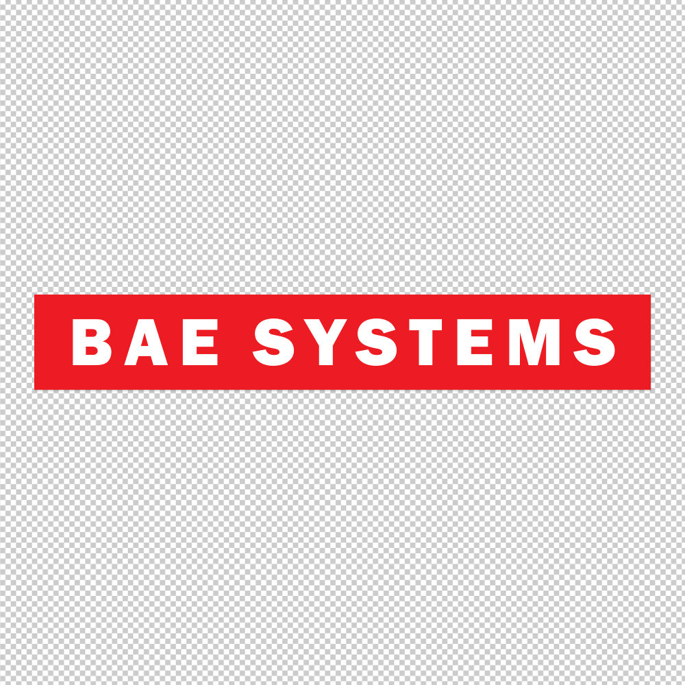 BAE Systems Sticker Decals (not printed) dual color