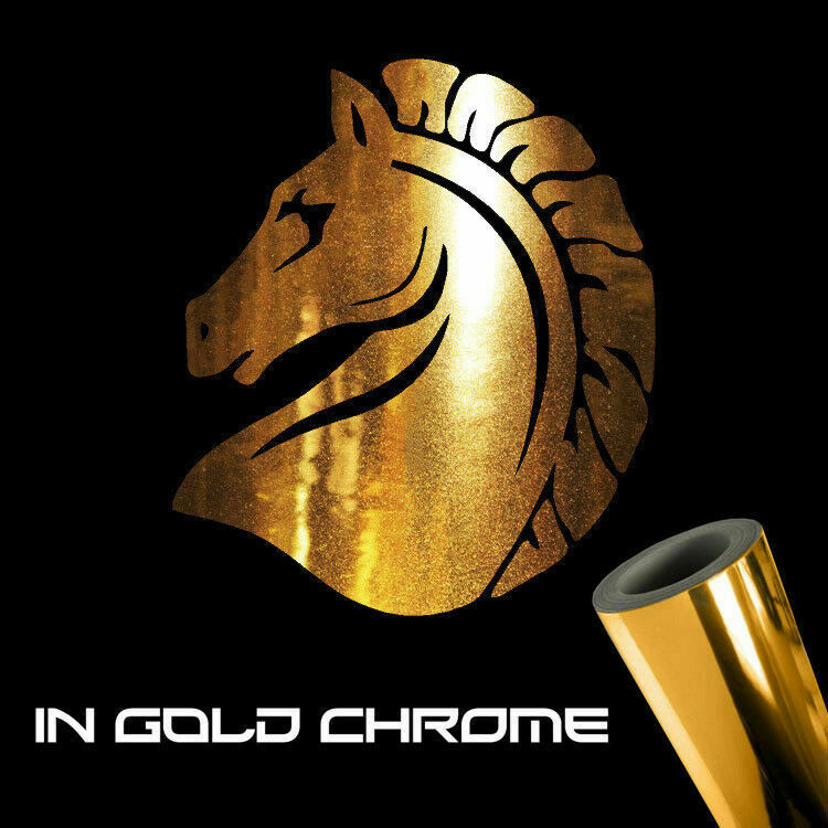 Red Horse Gold Chrome Sticker Decals (not printed)