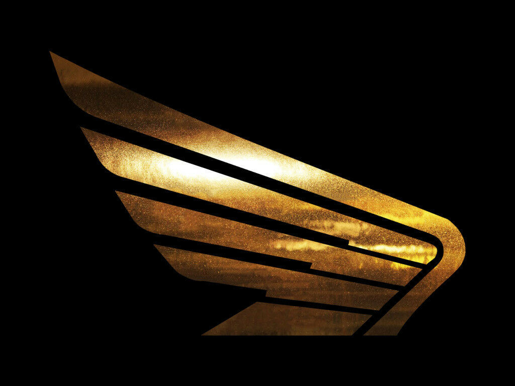 Honda Wing Gold Chrome Sticker Decals (not printed)