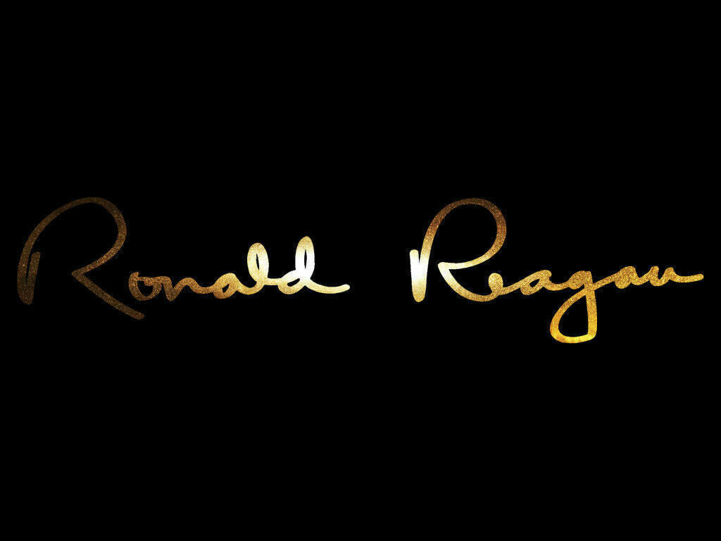Ronald Reagan Signature Sticker Decals (not printed)