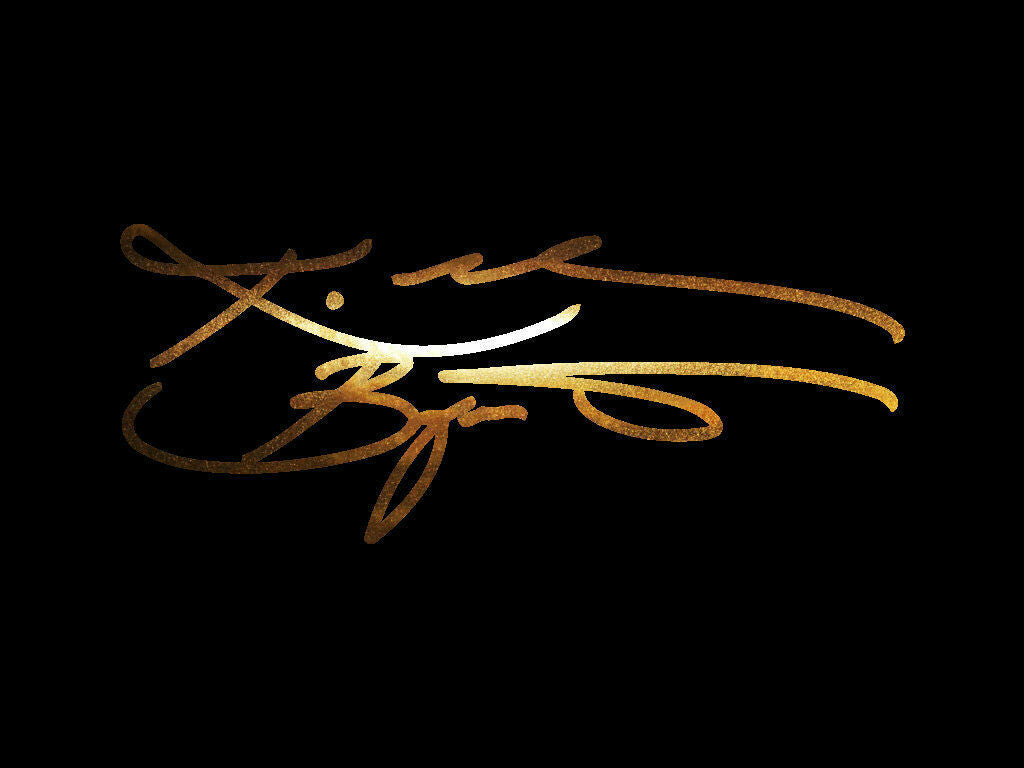 Kobe Bryant Signature Gold Chrome Sticker Decals (not printed)