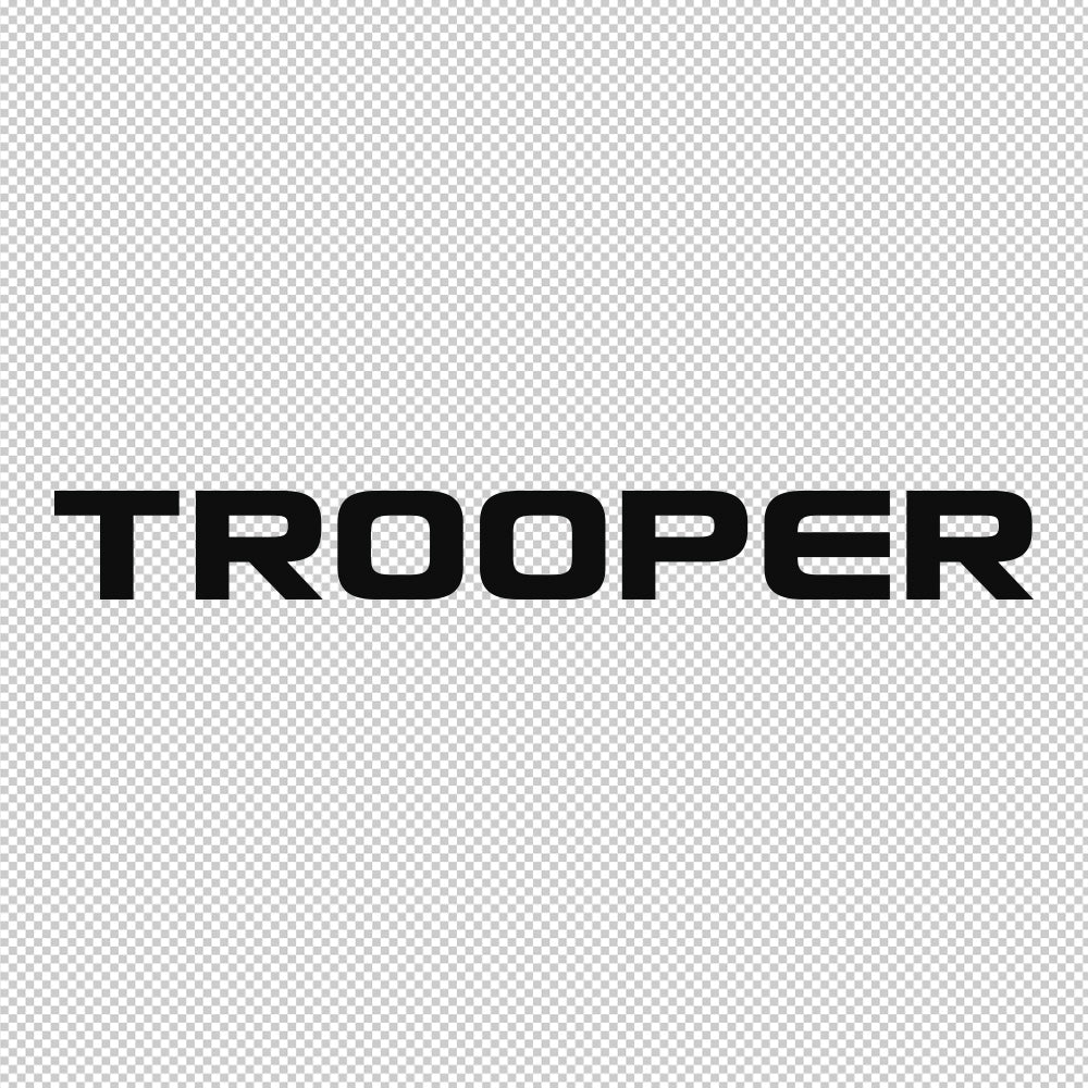 Isuzu Trooper Sticker Decals (die cut not printed)