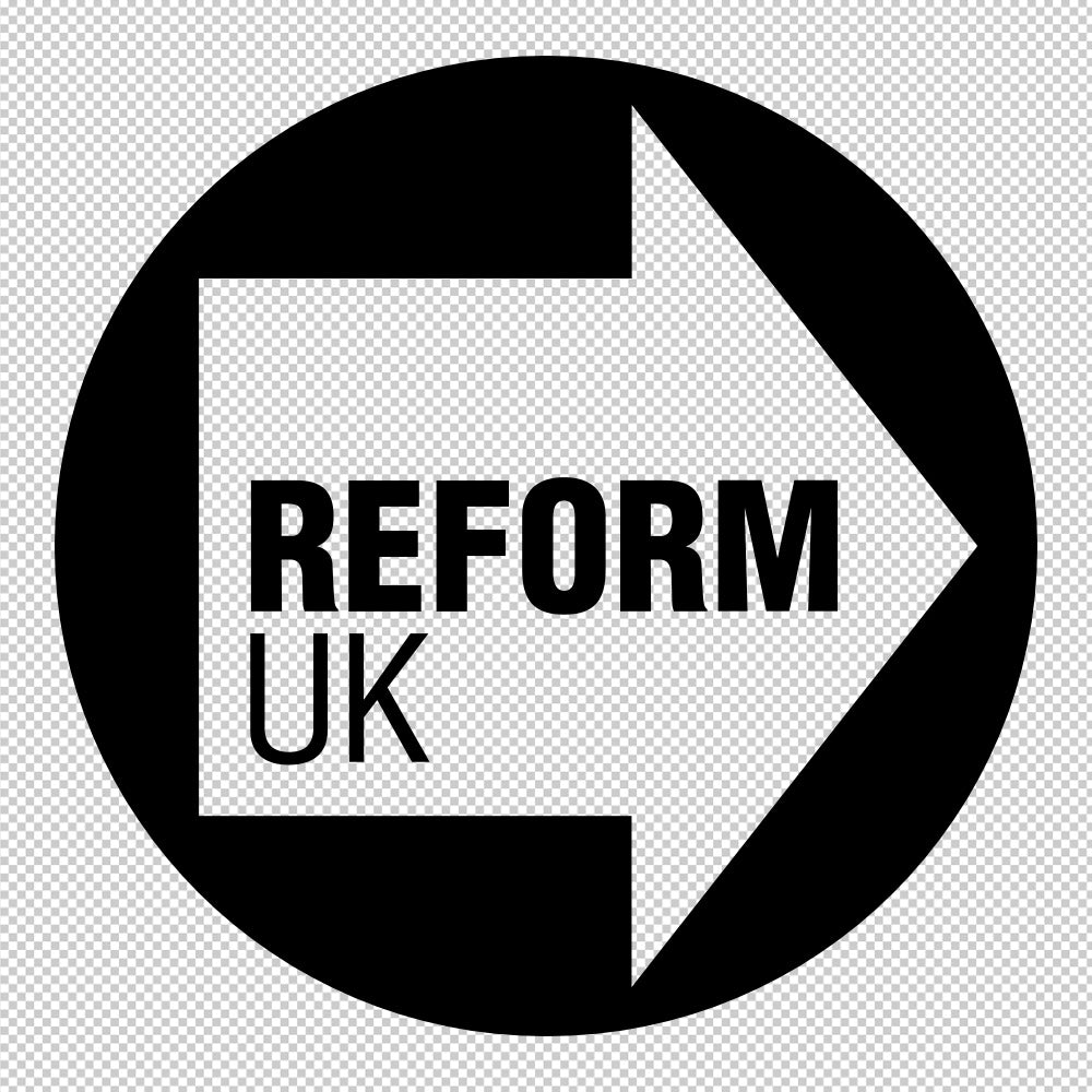 Reform UK Sticker Decals (not printed) Nigel Farage