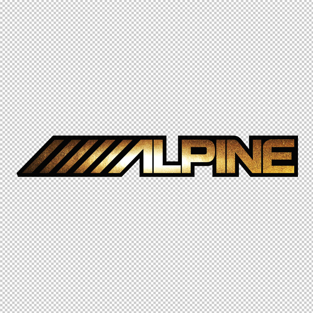 Alpine Audio Sticker Decals (not printed) dual color