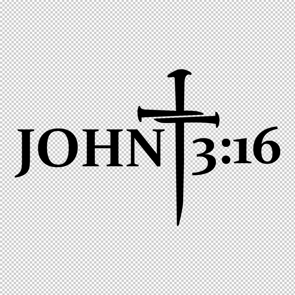 John 3:16 Nails Sticker Decals (not printed)