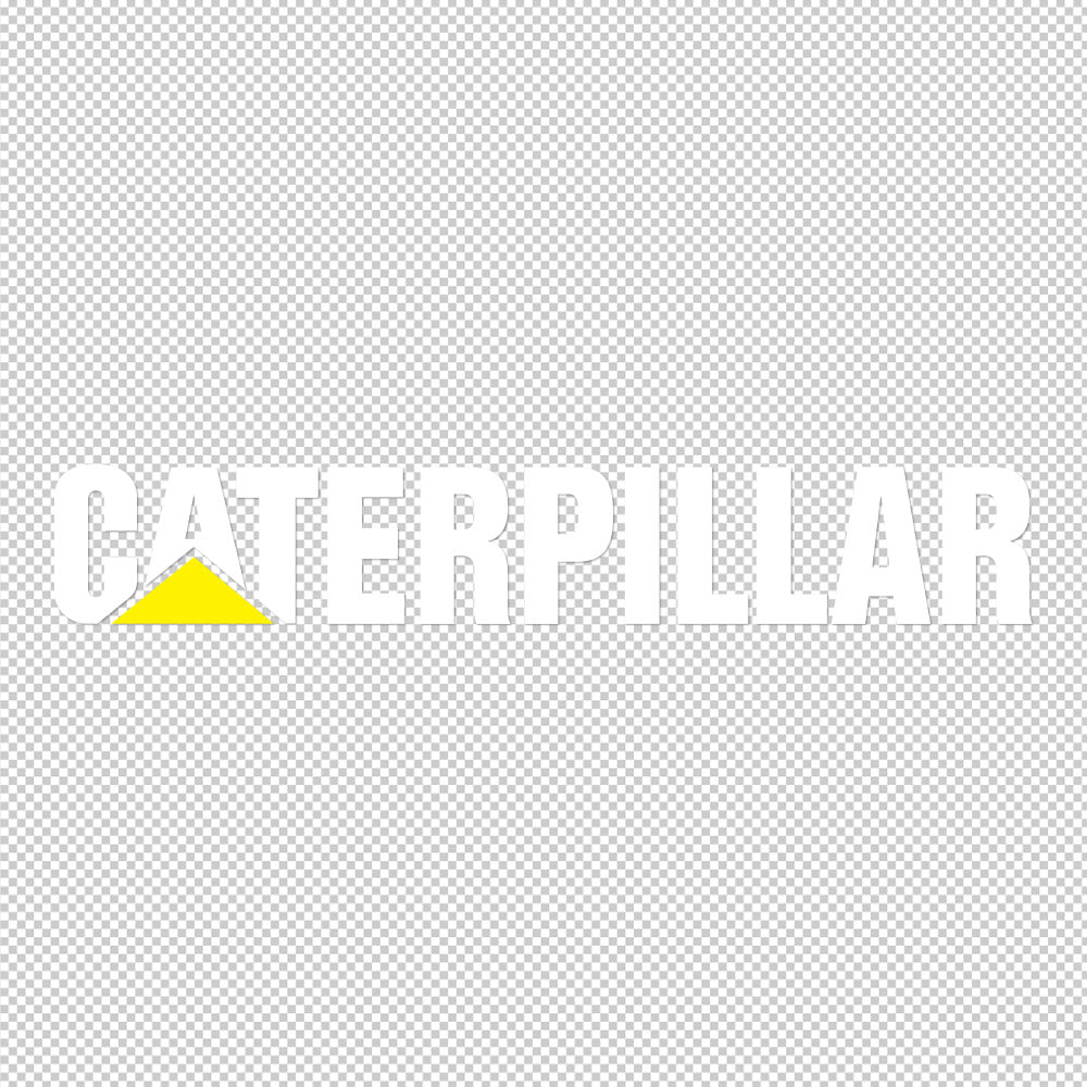 Caterpillar Sticker Decals (die cut not printed) dual colors