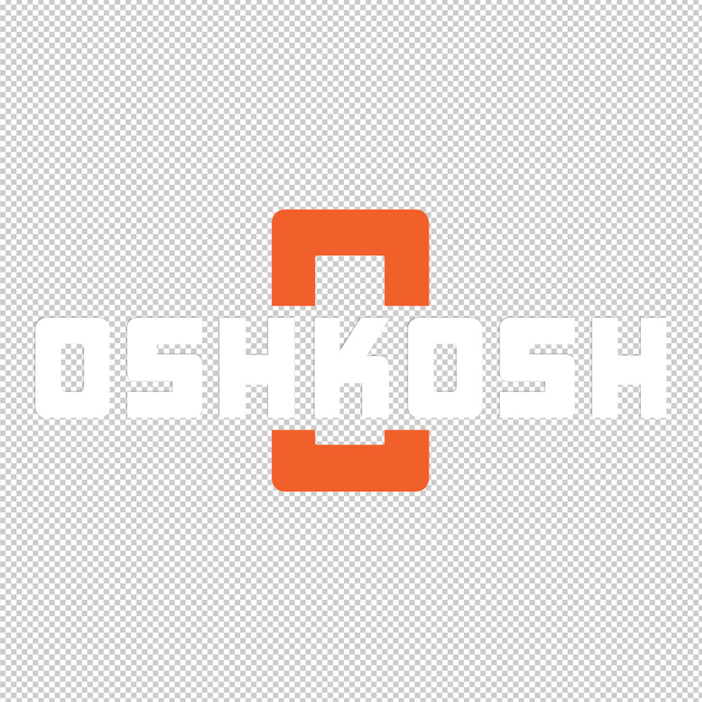 Oshkosh Sticker Decals (not printed) Large Dual Color