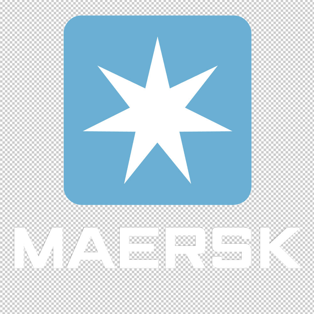 Maersk Sticker Decals (not printed) dual colors