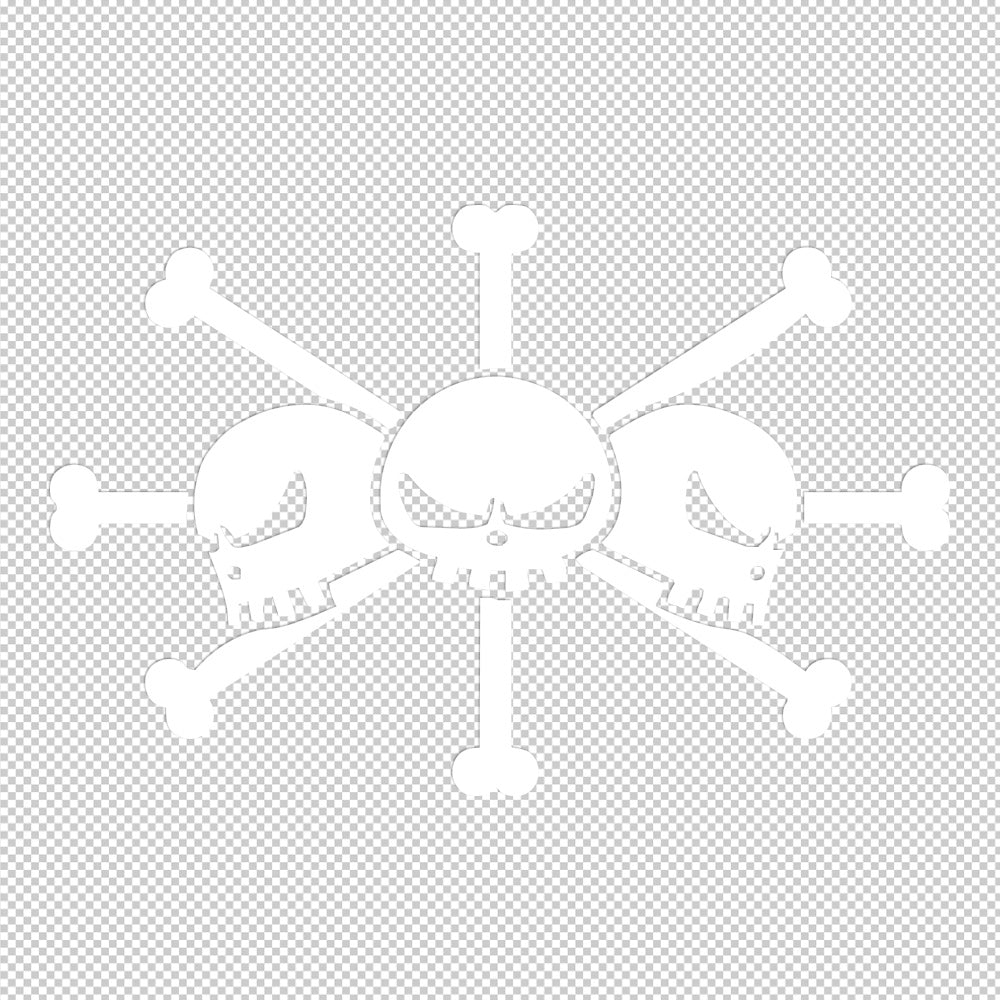 One Piece Skull Sticker Decals (not printed) Large