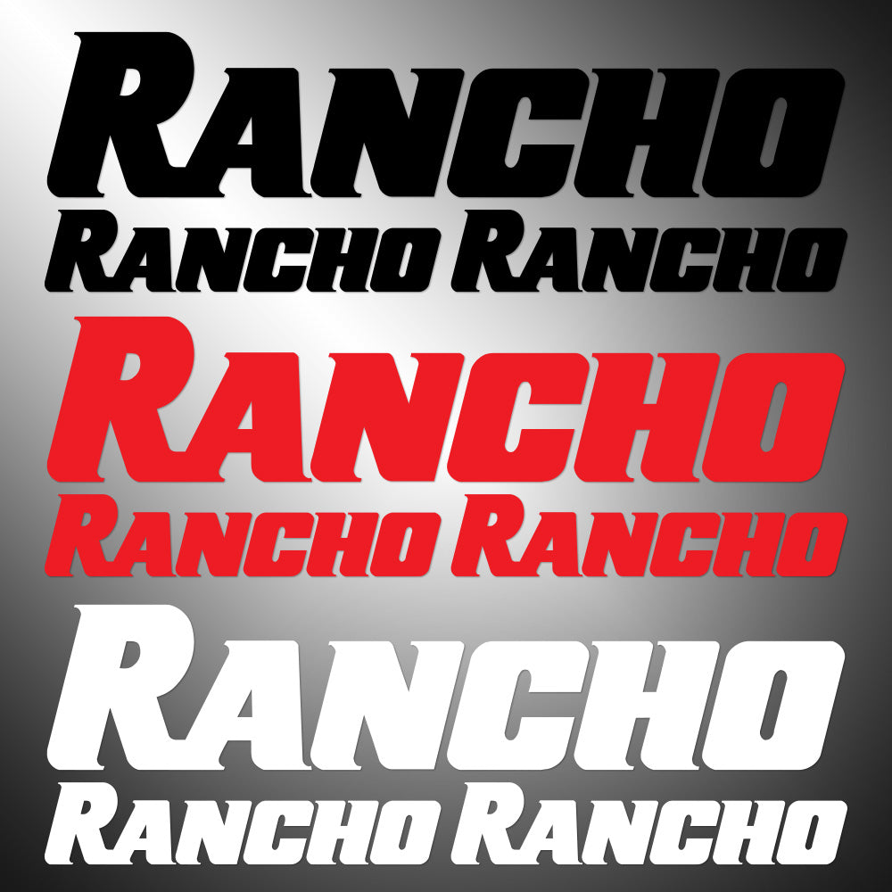3X Rancho Sticker Decals (not printed)