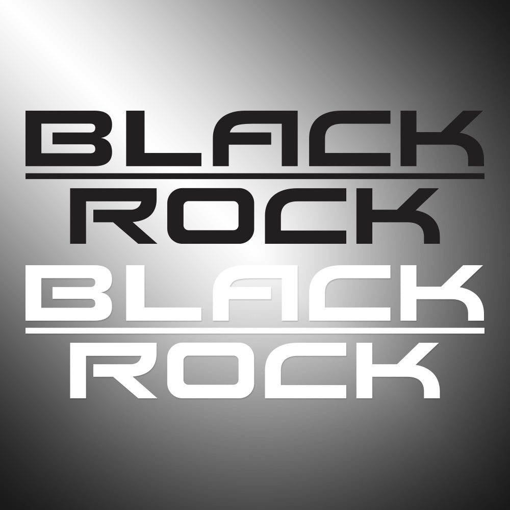 Black Rock Sticker Decals (not printed) Wheels