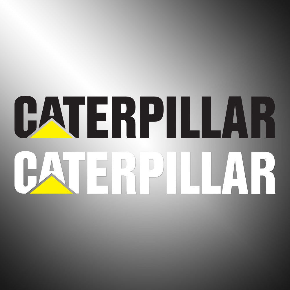 Caterpillar Sticker Decals (die cut not printed) dual colors