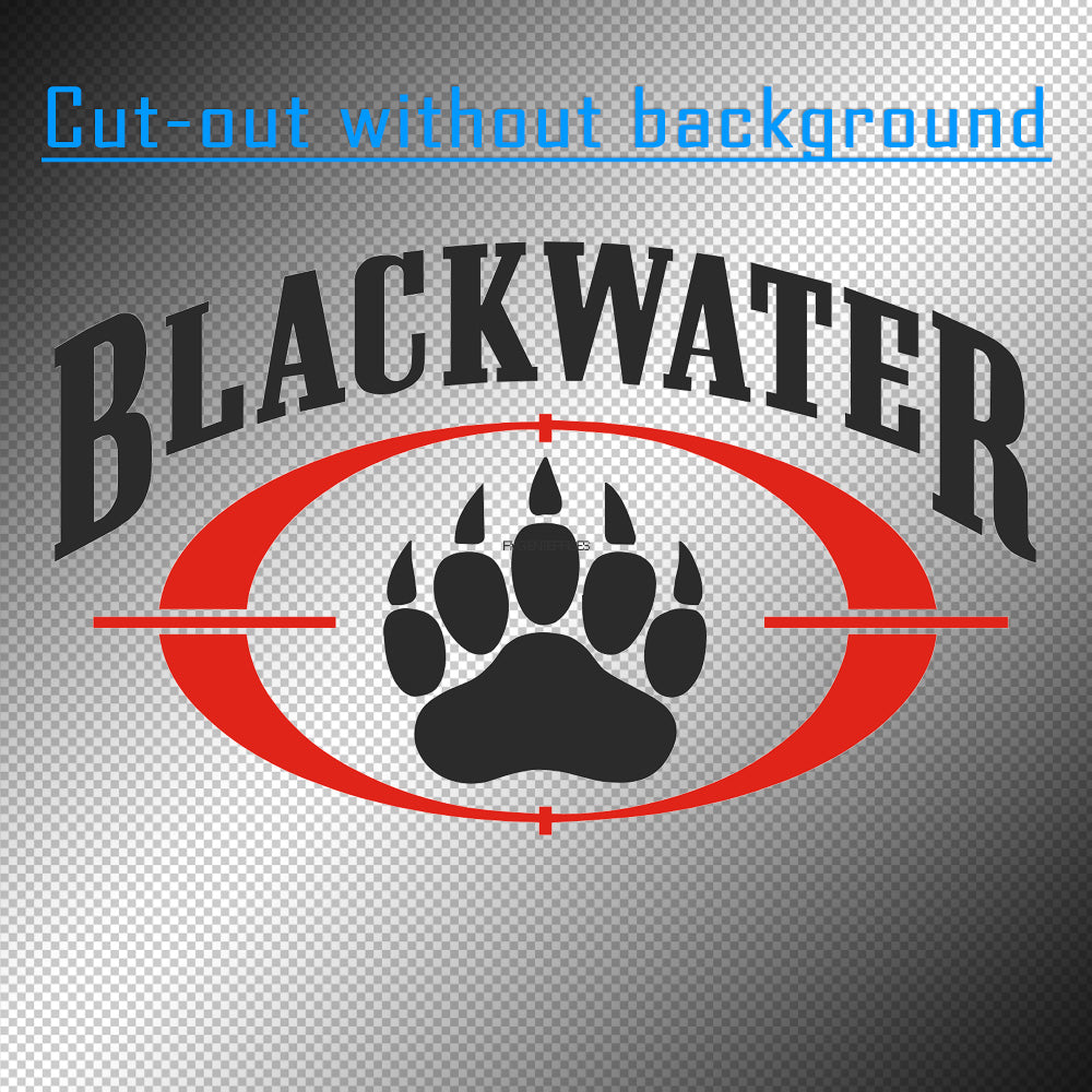 Blackwater Large Sticker Decals (not printed) dual color