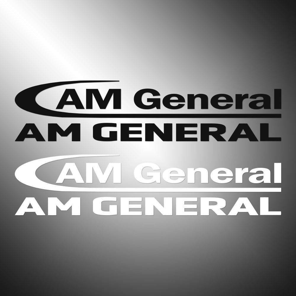 AM General Sticker Decals (die cut not printed)