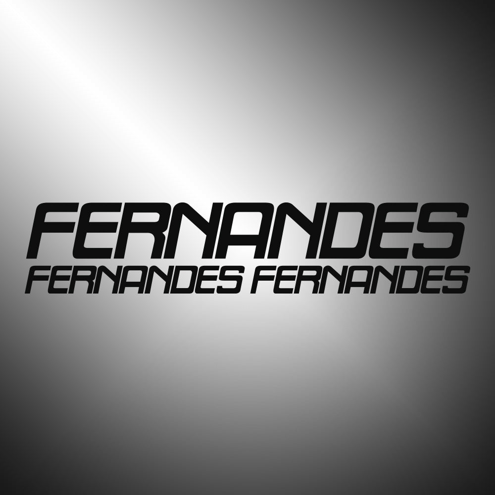 Fernandes Guitars 3X Sticker Decals (not printed)