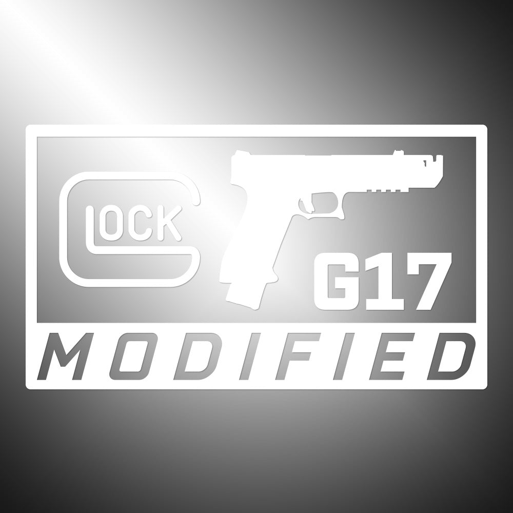 Glock 17 Modified Sticker Decals (die cut not printed)