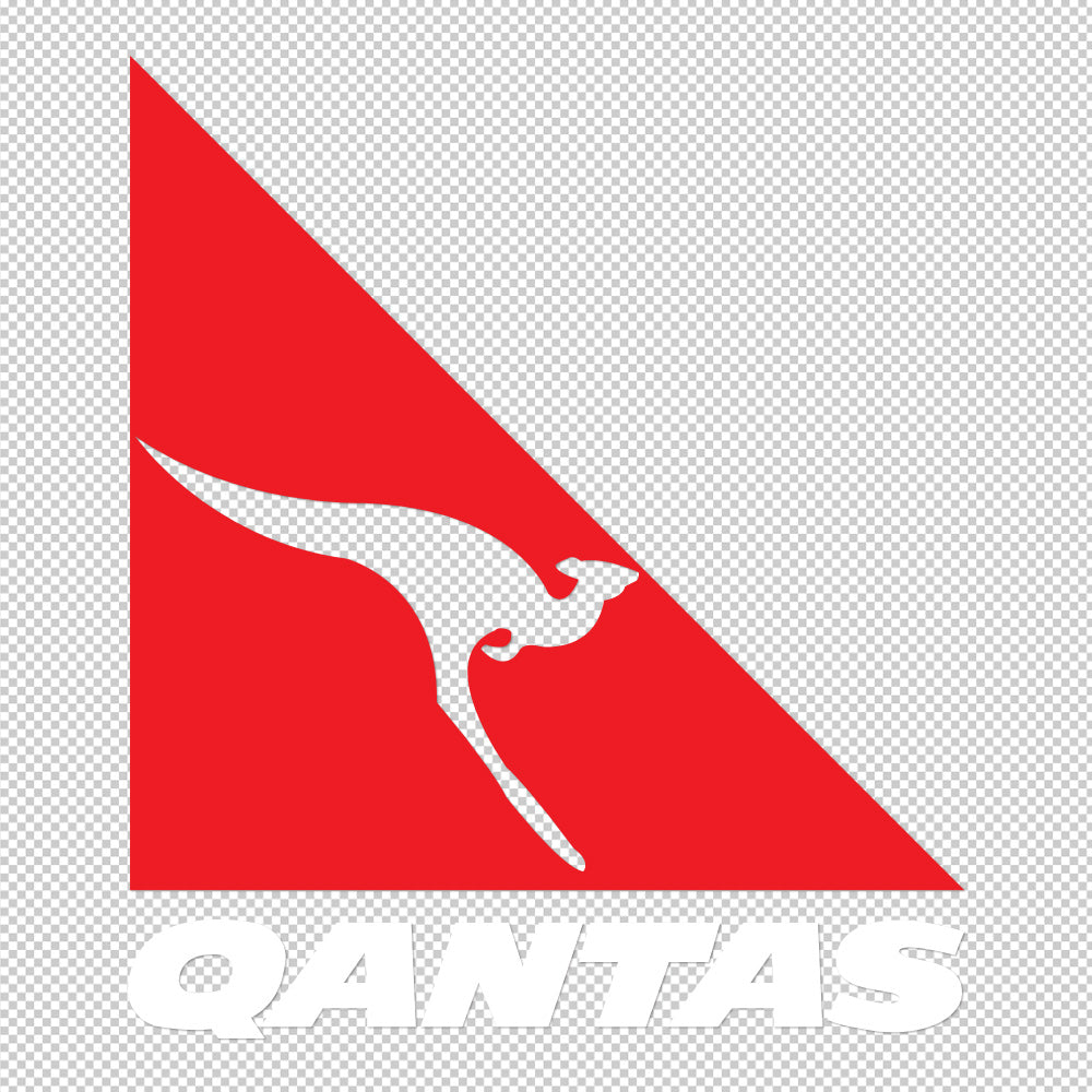 Qantas Australia Airline Sticker Decals die-cut (not printed) dual color