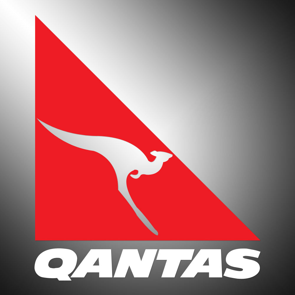 Qantas Australia Airline Sticker Decals die-cut (not printed) dual color