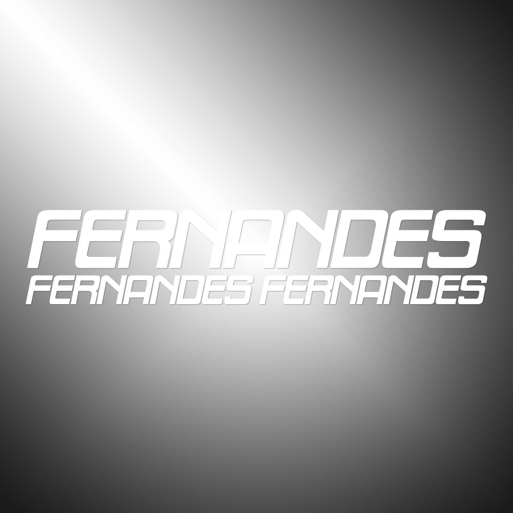 Fernandes Guitars 3X Sticker Decals (not printed)