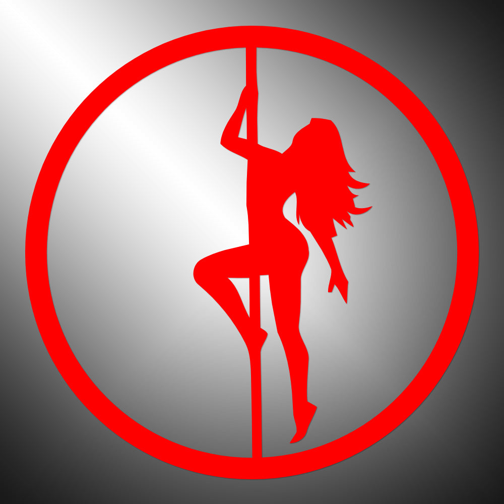 Sexy Pole Dancer Sticker Decals (die cut not printed)