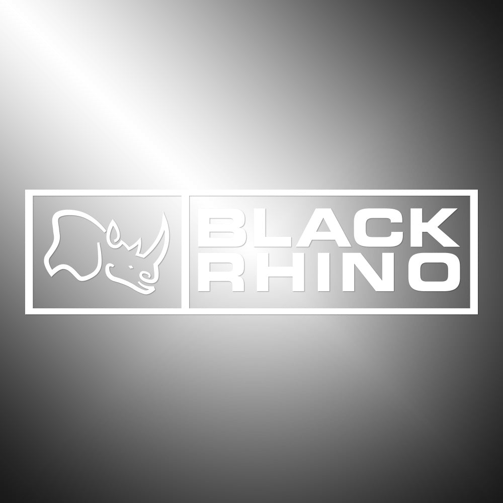 Black Rhino rectangle Sticker Decals (not printed)