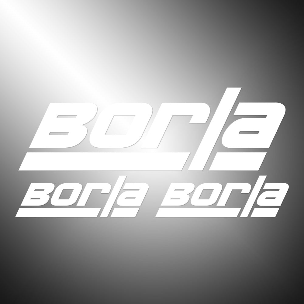 Borla 3X Sticker Decals (not printed) dual color | Exhaust