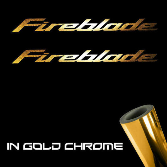 Honda FireBlade Gold Chrome Sticker Decals (not printed)
