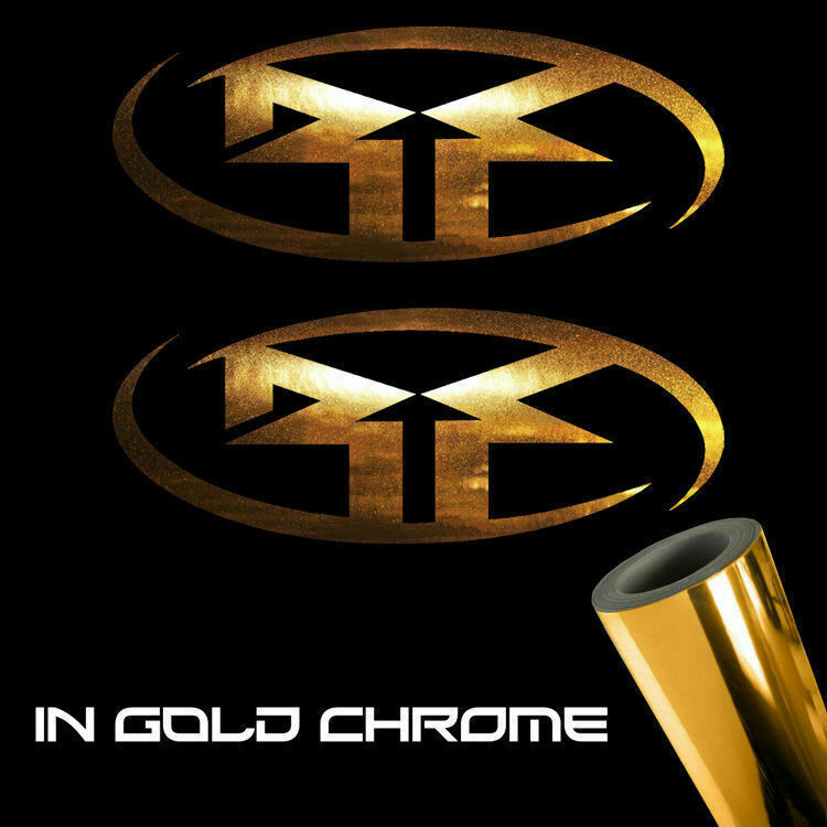 Rockford Fosgate RF Gold Chrome Sticker Decals (not printed)