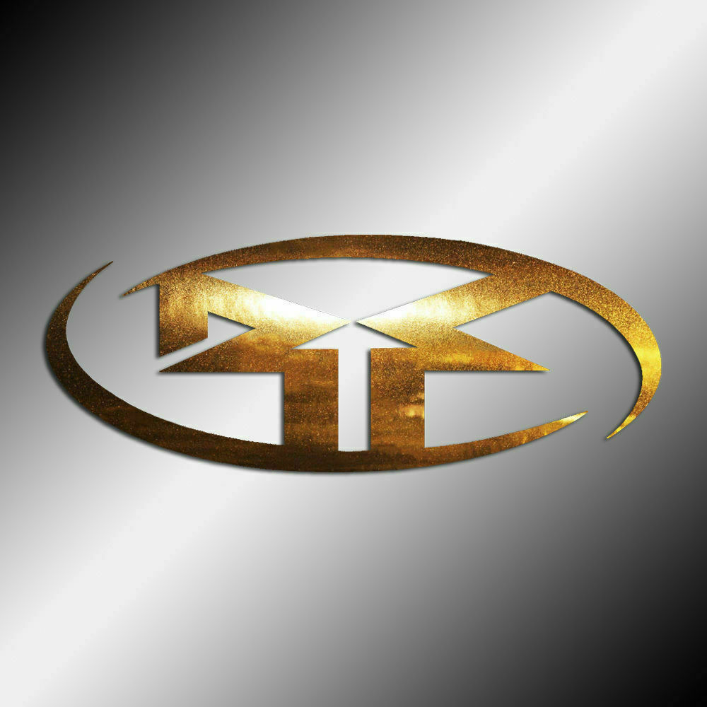 Rockford Fosgate RF Gold Chrome Sticker Decals (not printed)