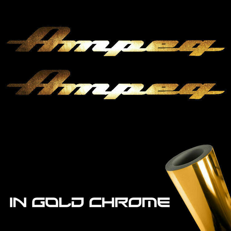 Ampeg Gold Chrome Sticker Decals (not printed)