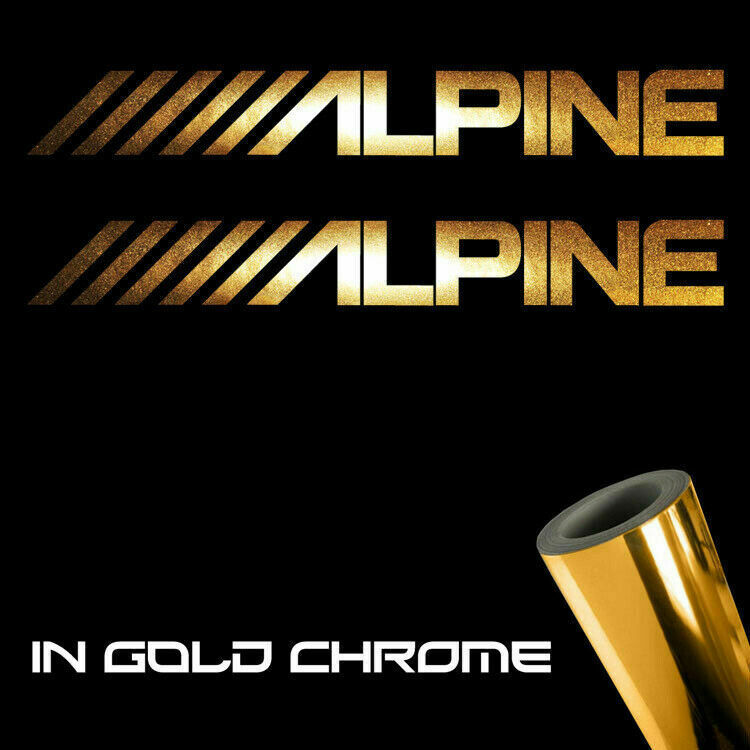 Alpine Gold Chrome Sticker Decals (not printed)