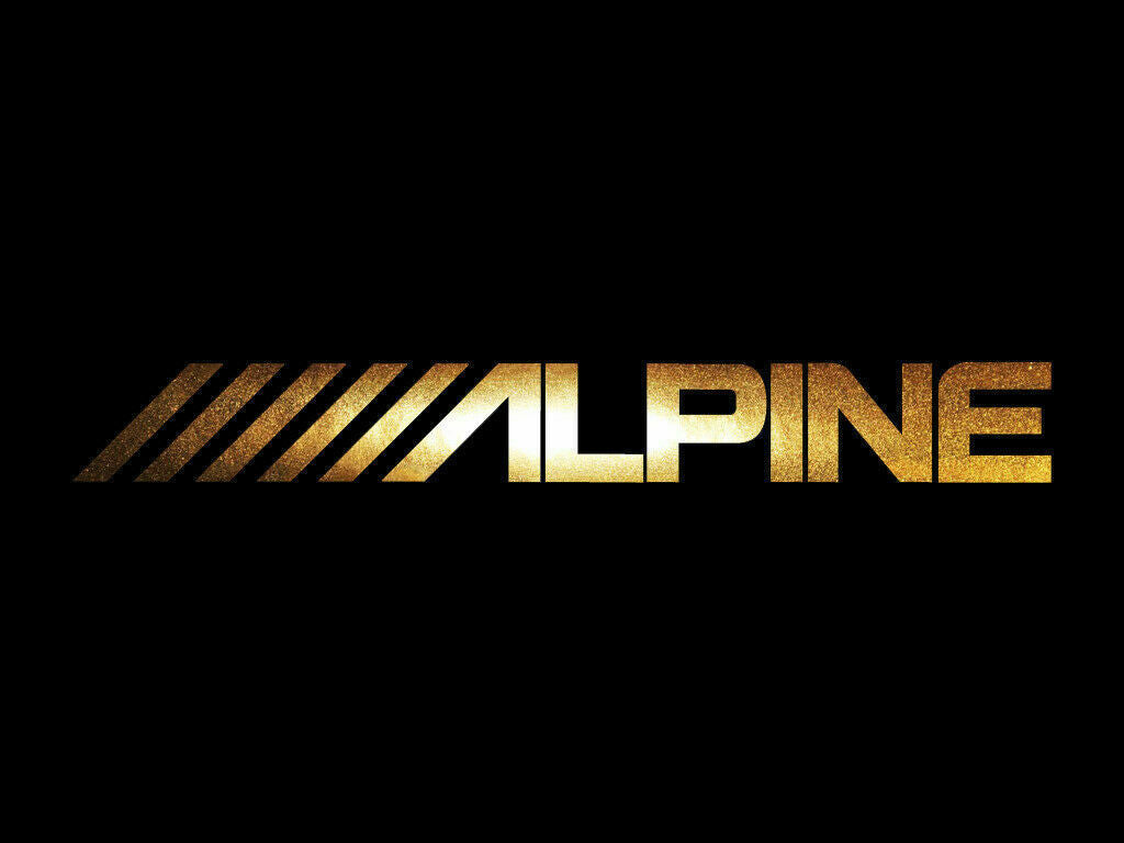 Alpine Gold Chrome Sticker Decals (not printed)
