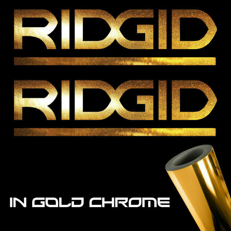 Ridgid Tools Gold Chrome Sticker Decals (not printed)