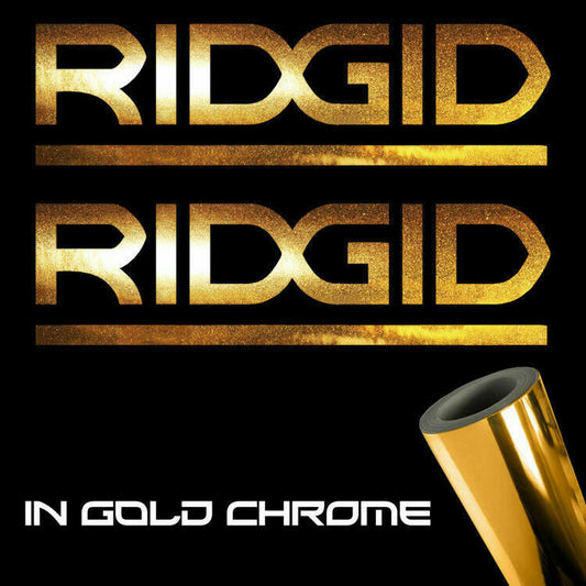 Ridgid Tools Gold Chrome Sticker Decals (not printed)