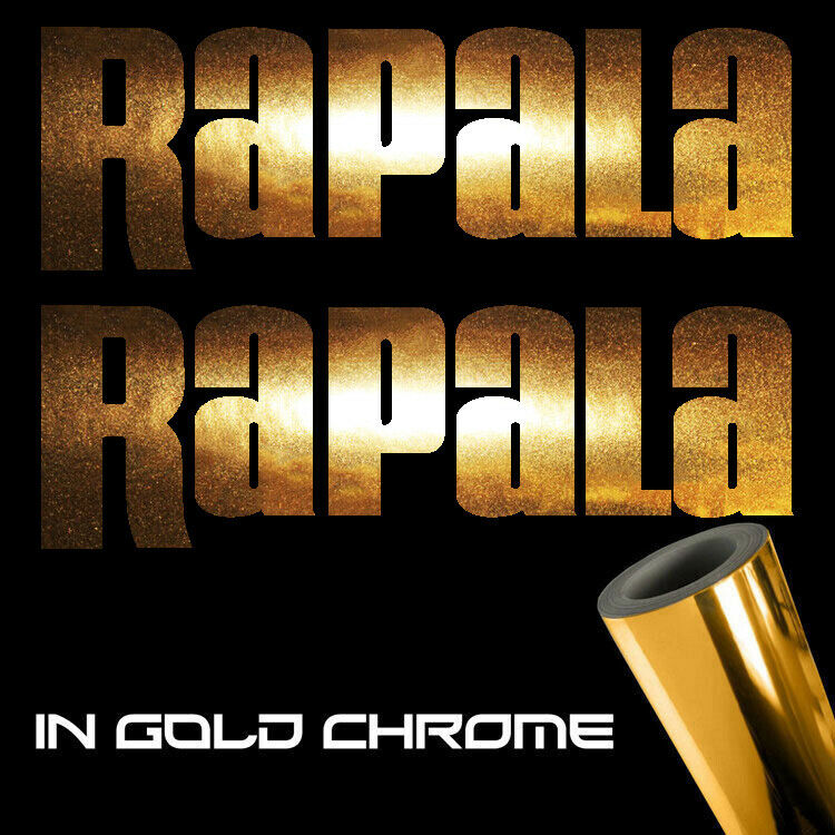Rapala Gold Chrome Sticker Decals (not printed)