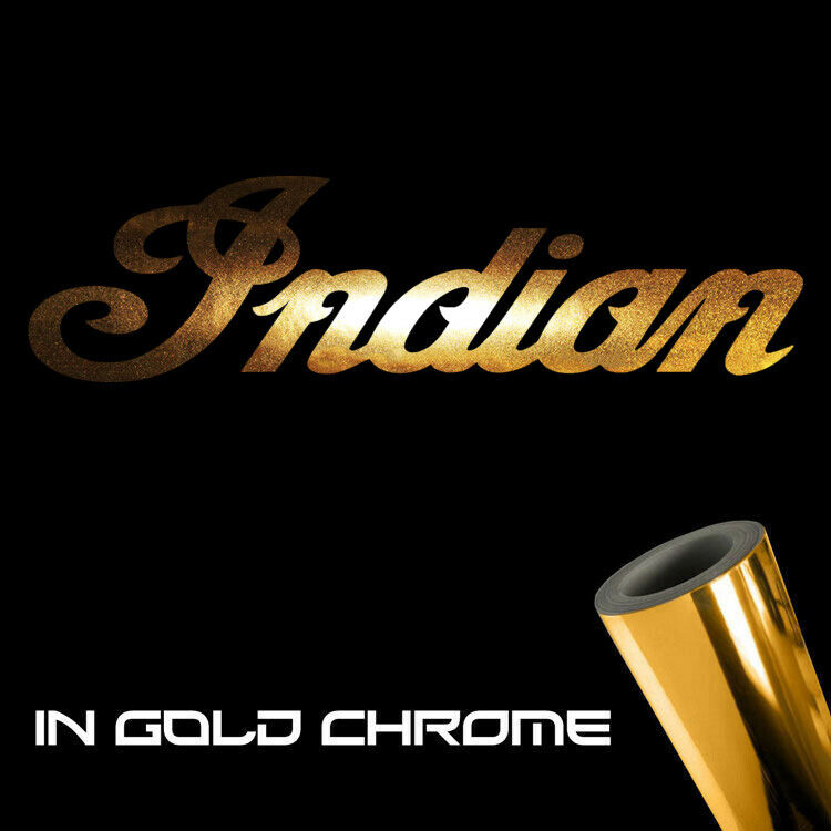 Indian Gold Chrome Sticker Decals (not printed)