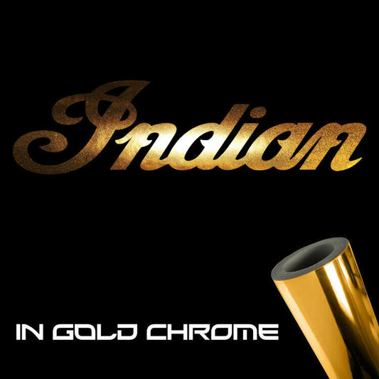 Indian Gold Chrome Sticker Decals (not printed)