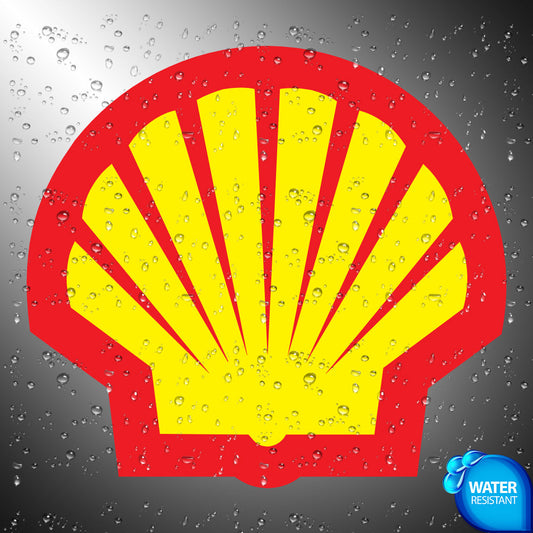Shell Oil Sticker Decals die-cut (not printed) dual color