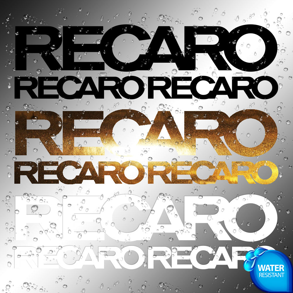 Recaro Sticker Decals (not printed)