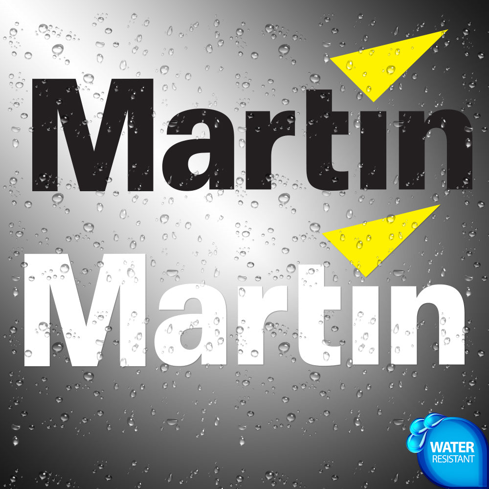 Martin Hartmann Sticker Decals (die cut not printed) dual colors