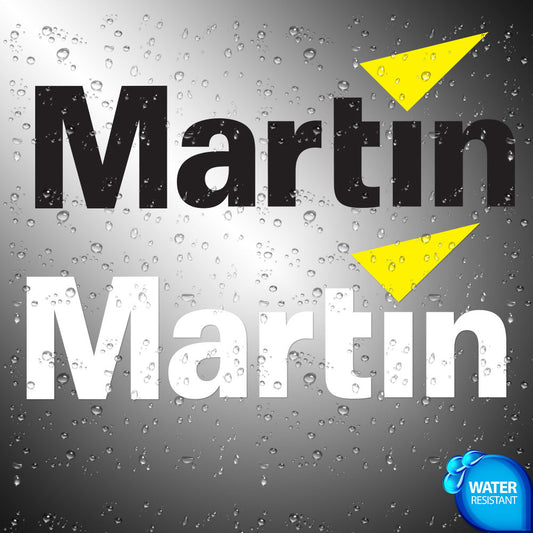 Martin Hartmann Sticker Decals (die cut not printed) dual colors