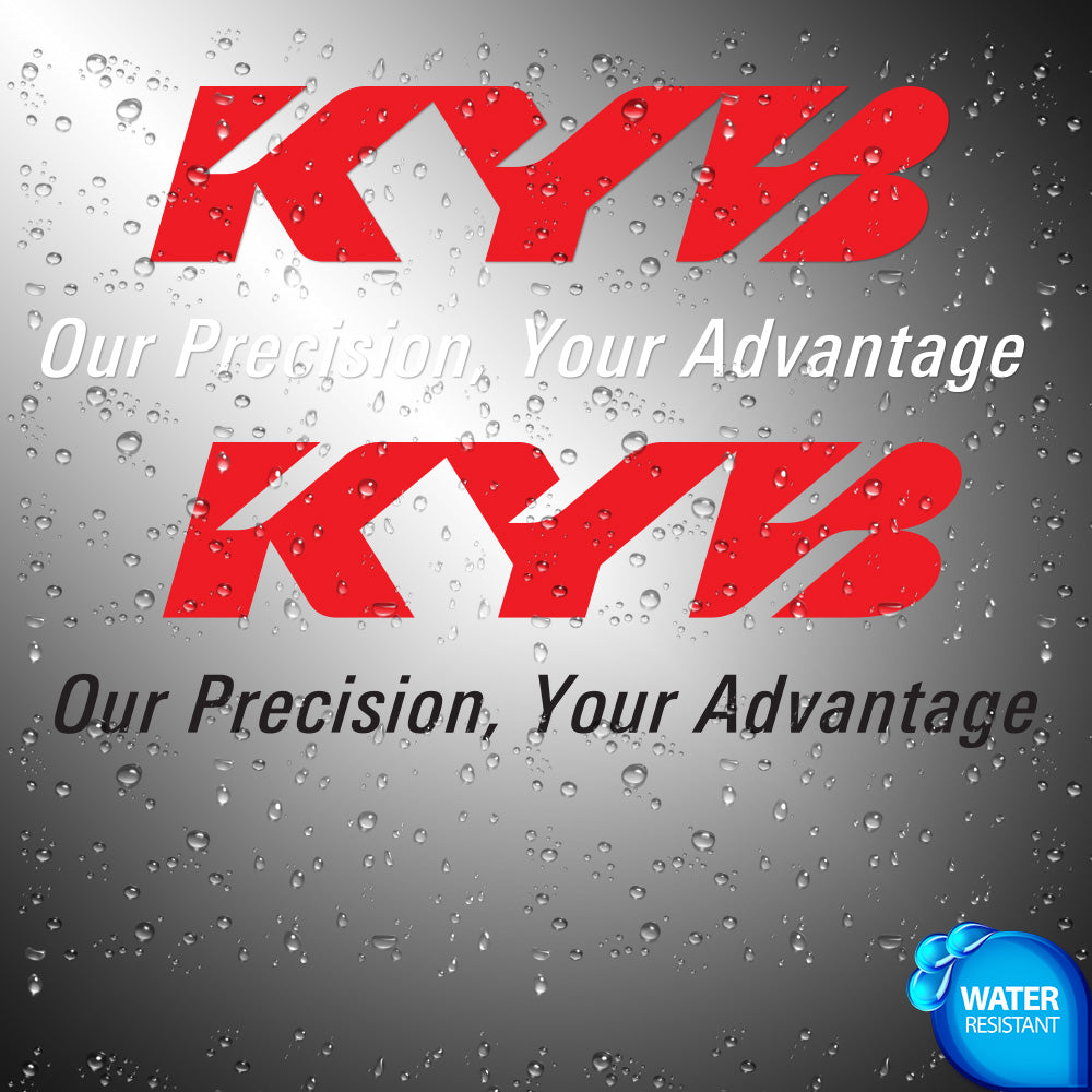 KYB Kayaba Sticker Decals (not printed) dual color