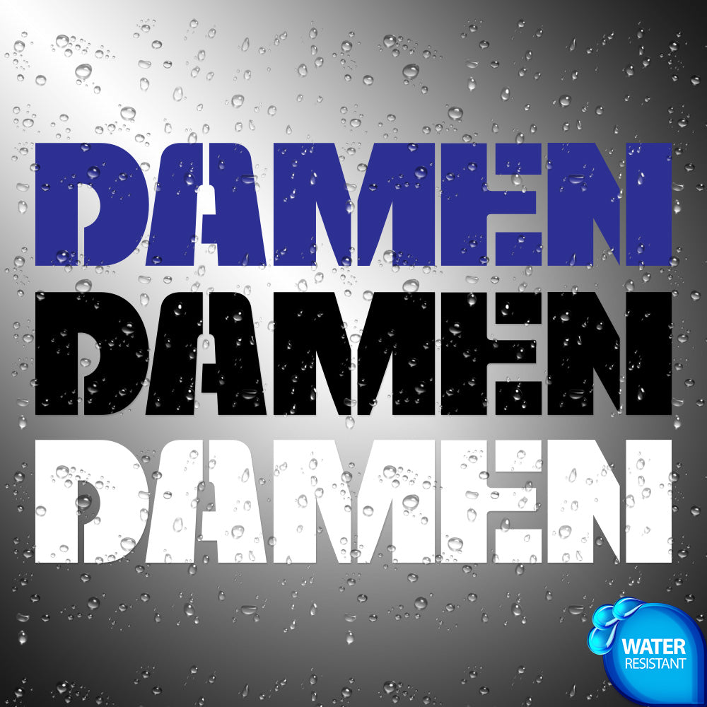Damen | Sticker Decals (not printed)