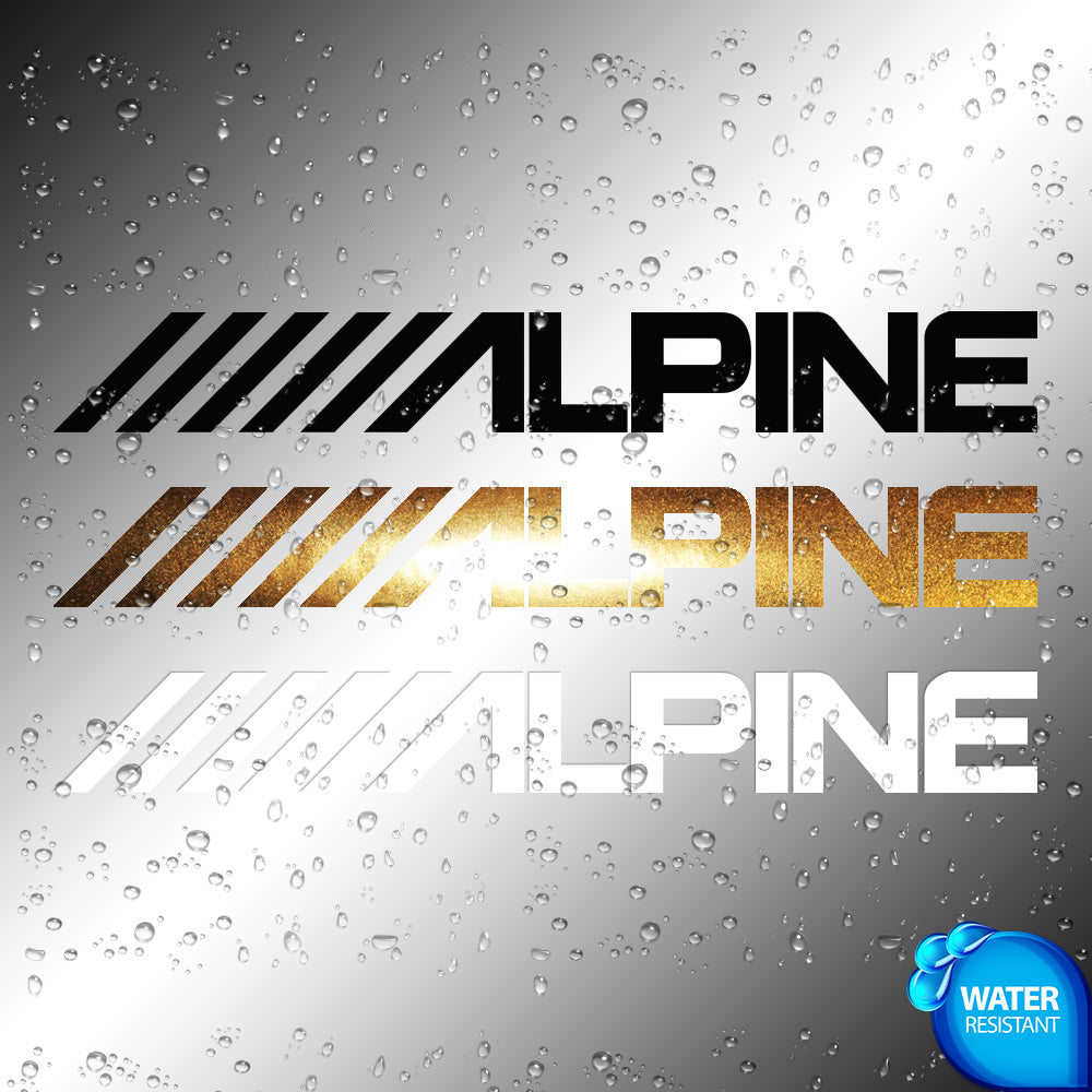 Alpine Gold Chrome Sticker Decals (not printed)