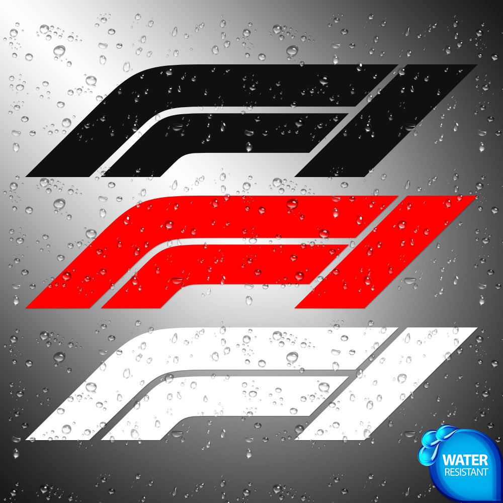 Formula 1 One Sticker Decals (die cut not printed)