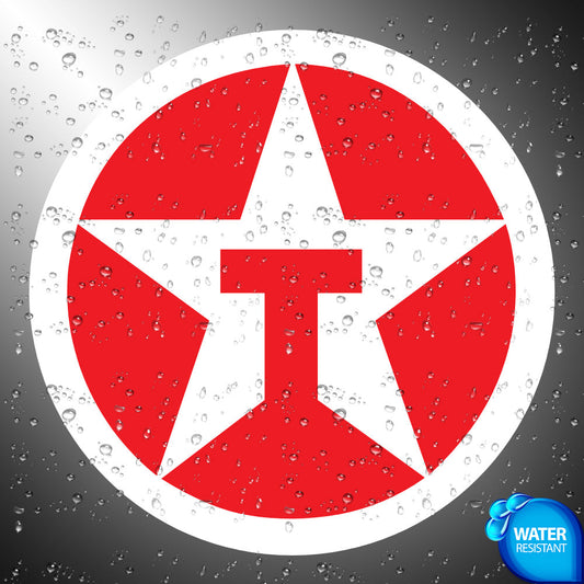 Texaco Sticker Decals die-cut (not printed) dual color