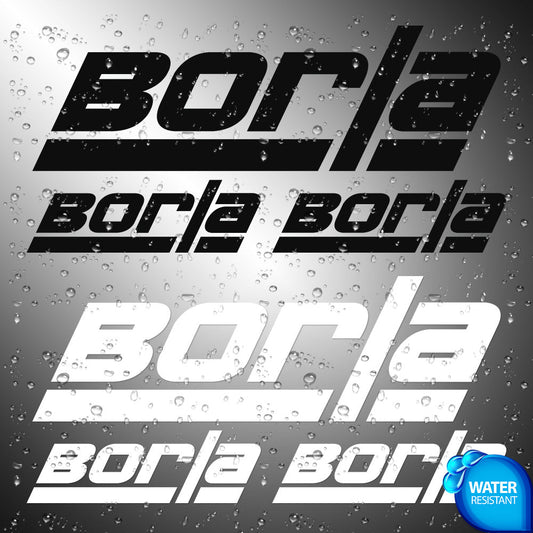 Borla 3X Sticker Decals (not printed) dual color | Exhaust