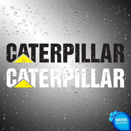 Caterpillar Sticker Decals (die cut not printed) dual colors