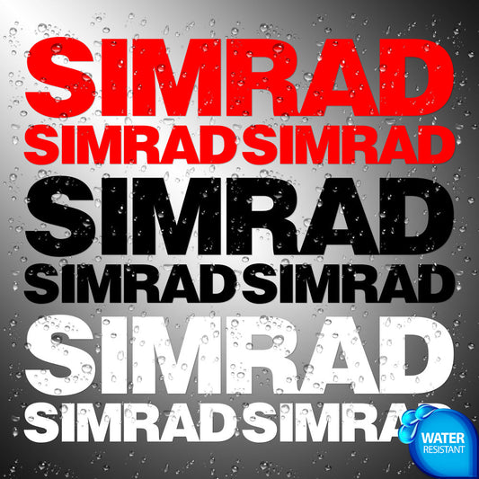 Simrad 3X Sticker Decals (not printed)